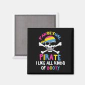 Pansexual Pirate Booty LGBTQ Pride Gift Magneet (Voorkant / Achterkant)