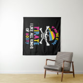 Pansexual Pirate Booty LGBTQ Pride Gift Wandkleed (In Situ (horizontaal))