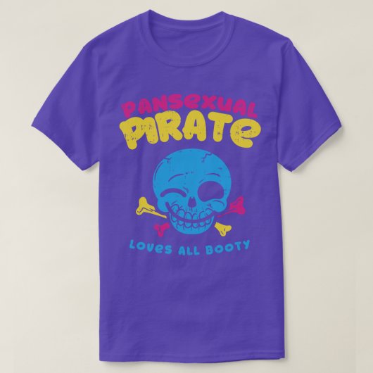 Pansexual Pirate Houdt van alle buit grappige lgbt T-shirt (Design voorkant)