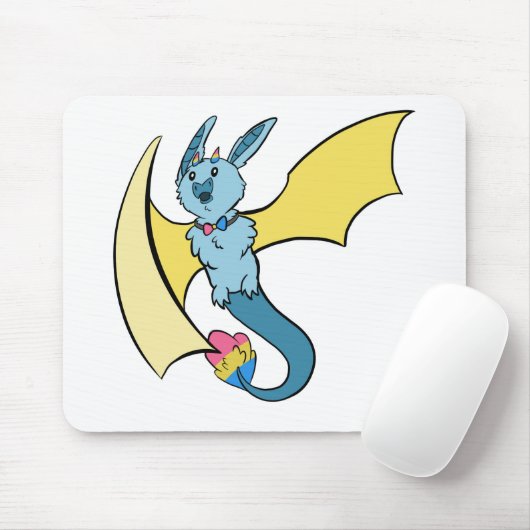 Pansexual Pride Bat Dragon Muismat (Met muis)
