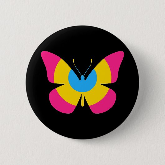 Pansexual Pride Butterfly Ronde Button 5,7 Cm (Voorkant)