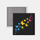 Pansexual Pride Butterfly Trail Magneet (Voorkant / Achterkant)