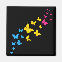 Pansexual Pride Butterfly Trail Magneet