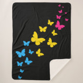 Pansexual Pride Butterfly Trail Sherpa Deken (Voorkant)