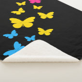 Pansexual Pride Butterfly Trail Sherpa Deken (3/4)
