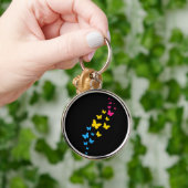 Pansexual Pride Butterfly Trail Sleutelhanger (Hand)