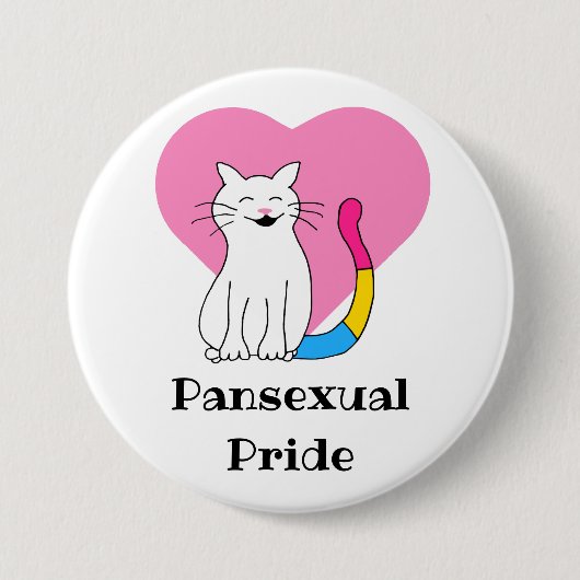 Pansexual Pride Cat Ronde Button 7,6 Cm (Voorkant)
