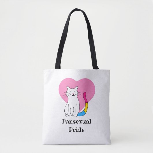 Pansexual Pride Cat Tote Bag (Voorkant)