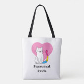 Pansexual Pride Cat Tote Bag (Achterkant)