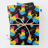 Pansexual Pride Cat - wees jezelf Inpakpapier Vel (In situ)
