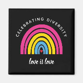 Pansexual Pride Celebrity Diversity Love is Love Magneet (Voorkant)