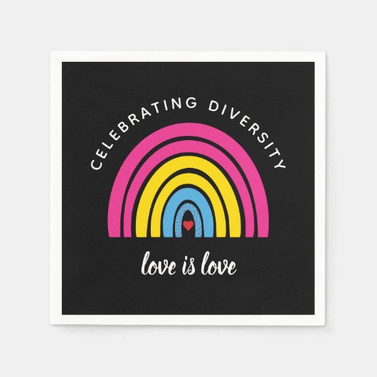 Pansexual Pride Celebrity Diversity Love is Love Servet (Voorkant)