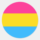 Pansexual Pride Circle Sticker (Voorkant)