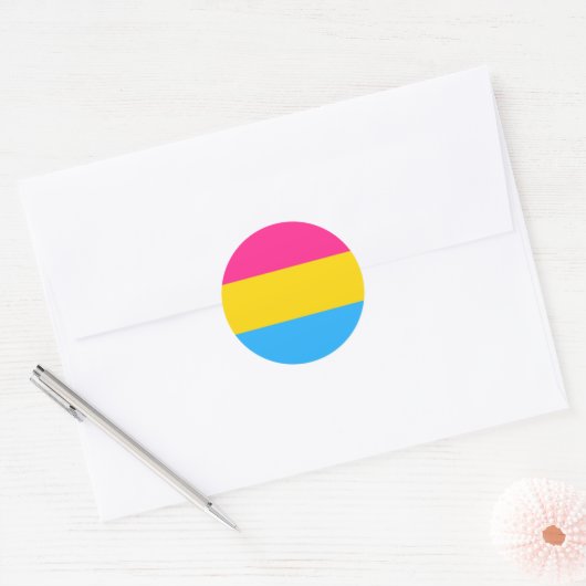 Pansexual Pride Circle Sticker (Envelop)