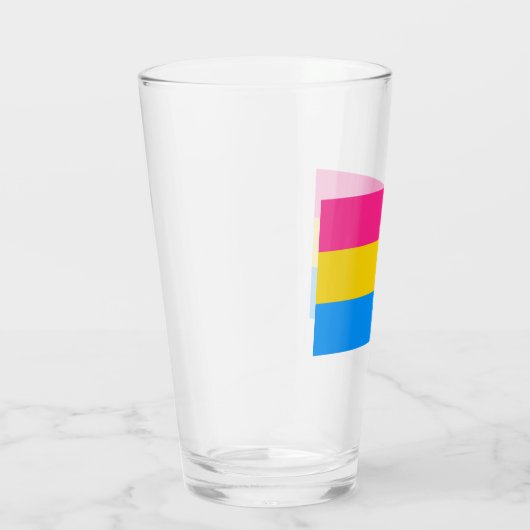 Pansexual Pride Colors Glas (Rechts)