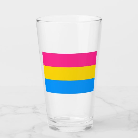 Pansexual Pride Colors Glas (Voorkant)