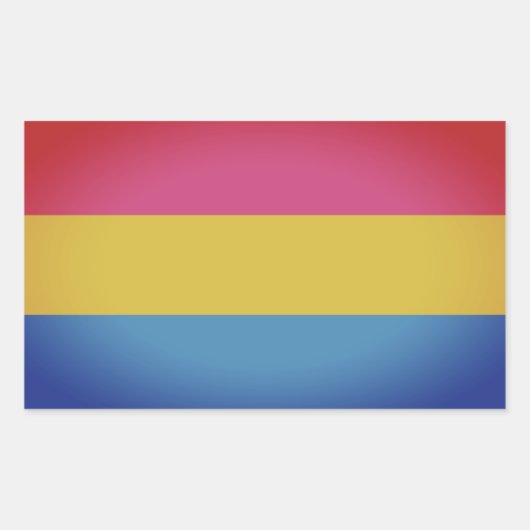 Pansexual Pride Colors Rechthoekige Sticker (Voorkant)