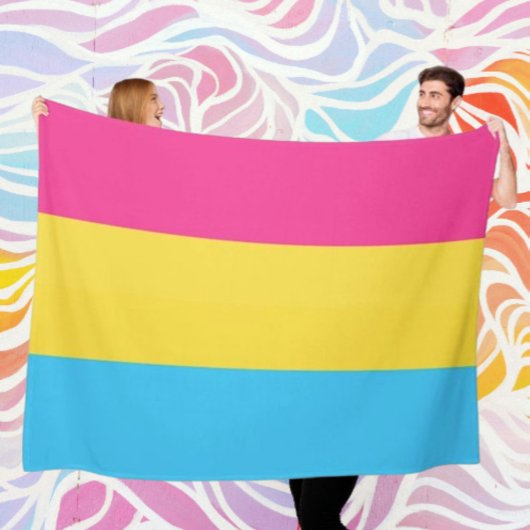 Pansexual Pride Cozy Fleece Deken
