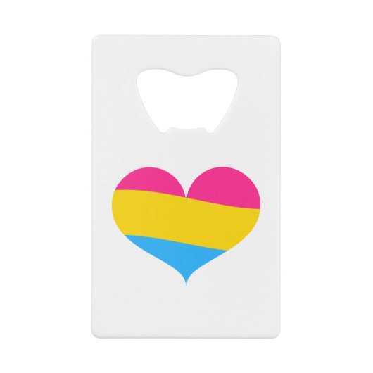 Pansexual Pride Creditkaart Flessenopener (Voorkant)
