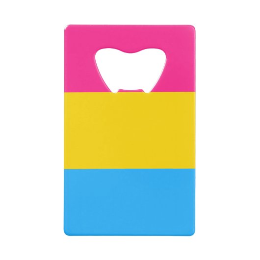 Pansexual Pride Creditkaart Flessenopener (Voorkant)