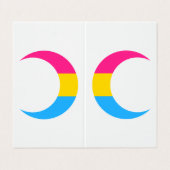 Pansexual Pride Crescent Moons Greeting Card Visitekaartje (Buitenkant ongevouwen)