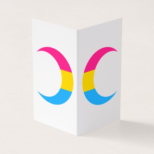 Pansexual Pride Crescent Moons Greeting Card Visitekaartje (Buitenkant)
