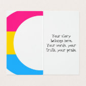 Pansexual Pride Crescent Moons Greeting Card Visitekaartje (Binnenkant ongevouwen)