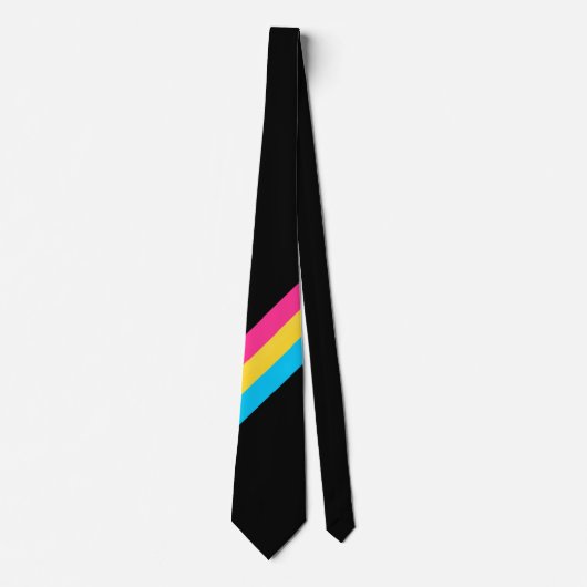 Pansexual Pride Diagonaal Stropdas: gedurfde kleur Stropdas (Voorkant)