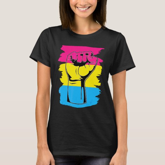 Pansexual Pride Eerste Pansexualiteit Vlag Queer P T-shirt (Voorkant)