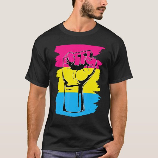 Pansexual Pride Eerste Pansexualiteit Vlag Queer P T-shirt (Voorkant)