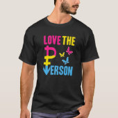 Pansexual Pride Flag Affirmation Butterfly Pan Sym T-shirt (Voorkant)