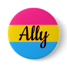 Pansexual Pride Flag Ally Button