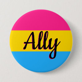 Pansexual Pride Flag Ally Button