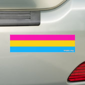 Pansexual pride flag bumper sticker (Op auto)