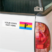 Pansexual Pride Flag Bumpersticker (Op Truck)