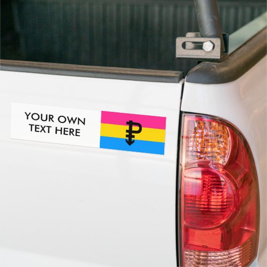 Pansexual Pride Flag Bumpersticker (Op Truck)