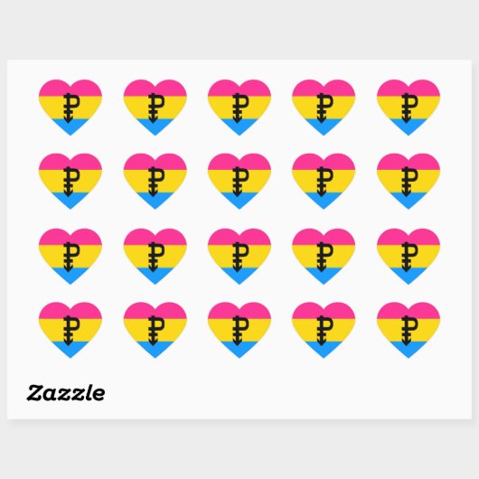 Pansexual Pride Flag Hart Sticker (Vel)