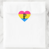 Pansexual Pride Flag Hart Sticker (Tas)