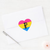 Pansexual Pride Flag Hart Sticker (Envelop)