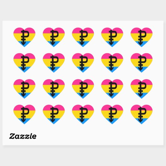 Pansexual Pride Flag Hart Sticker (Vel)