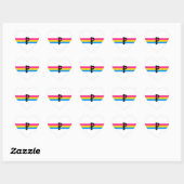 Pansexual Pride Flag Hart Sticker (Vel)