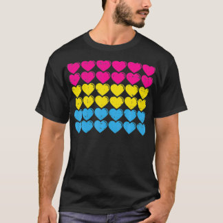 Pansexual Pride Flag Hearts Love Cute Pan Flag LGB T-shirt