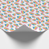 Pansexual Pride Flag Hearts Wrapping Paper Cadeaupapier (Hoek)