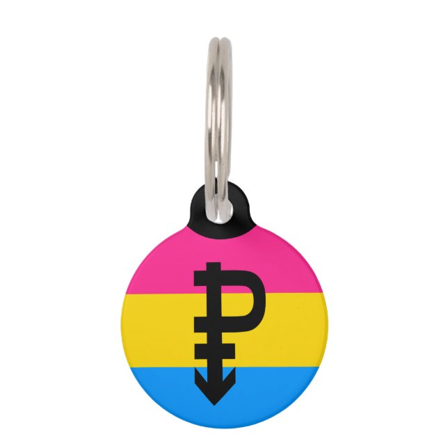 Pansexual Pride Flag Huisdierpenning (Voorkant)
