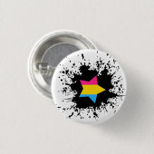 Pansexual Pride Flag Ink Splash Star Ronde Button 3,2 Cm (Voorkant /achterkant)
