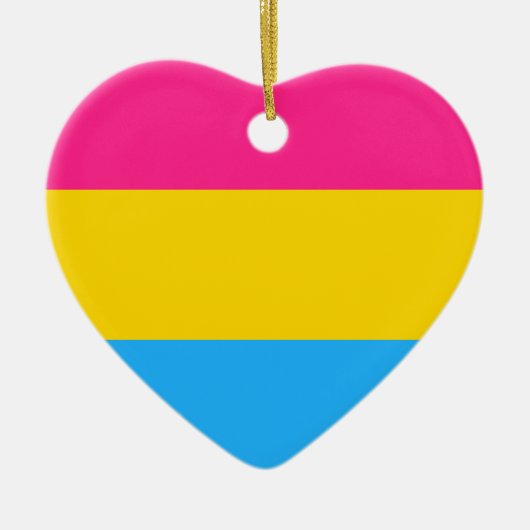 Pansexual Pride Flag Keramisch Ornament (Voorkant)