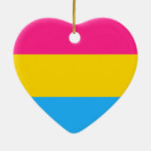 Pansexual Pride Flag Keramisch Ornament (Achterkant)