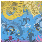 Pansexual pride flag kleuren dragon damask stof (Close Up)