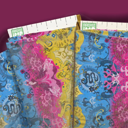 Pansexual pride flag kleuren dragon damask stof