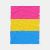 Pansexual Pride Flag kleurige achtergrond Fleece Deken (Voorkant)